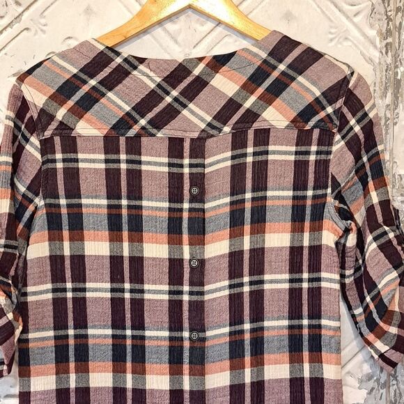 Chelsea & Violet Purple Tartan Design Preppy Plaid Mini Dress Size S - Picture 4 of 12